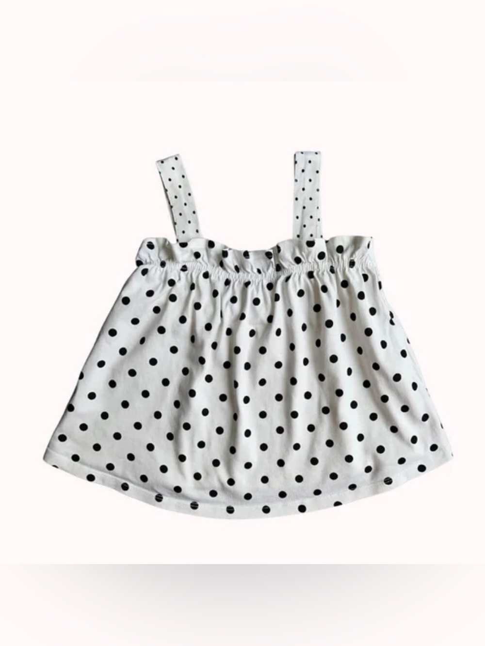 ZARA Kids White and Black Polka Dot Top